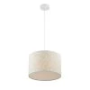 Stella 1-Light Matte White Constellations Print Pendant Light by Globe Electric