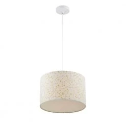 Stella 1-Light Matte White Constellations Print Pendant Light by Globe Electric