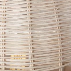 1-Light White Pendant with Natural Woven Twine Shade and Designer White Cloth Cord, Vintage Incandescent Bulb Included by Globe Electric -Deals Globe Electric Store white globe electric chandeliers 61015 1f 1000