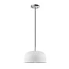 Scarlett 1-Light Matte White Plug-In or Hardwire Pendant Lighting with 15 ft. Cord by Globe Electric