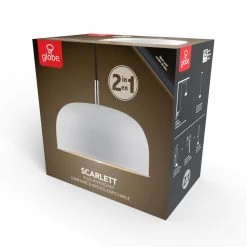 Scarlett 1-Light Matte White Plug-In or Hardwire Pendant Lighting with 15 ft. Cord by Globe Electric -Deals Globe Electric Store white globe electric chandeliers 61101 76 1000