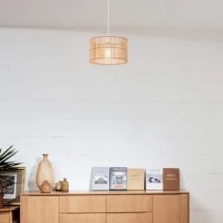 1-Light White Shaded Pendant Lighting with Natural Bamboo Shade by Globe Electric 19 1-Light White Shaded Pendant Lighting with Natural Bamboo Shade by Globe Electric -Deals Globe Electric Store white globe electric chandeliers 91002875 31 1000