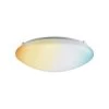 11 in. Dimmable Selectable Integrated LED Puff Flush Mount Light with Adjustable Color Temperature DuoBright Technology by Globe Electric