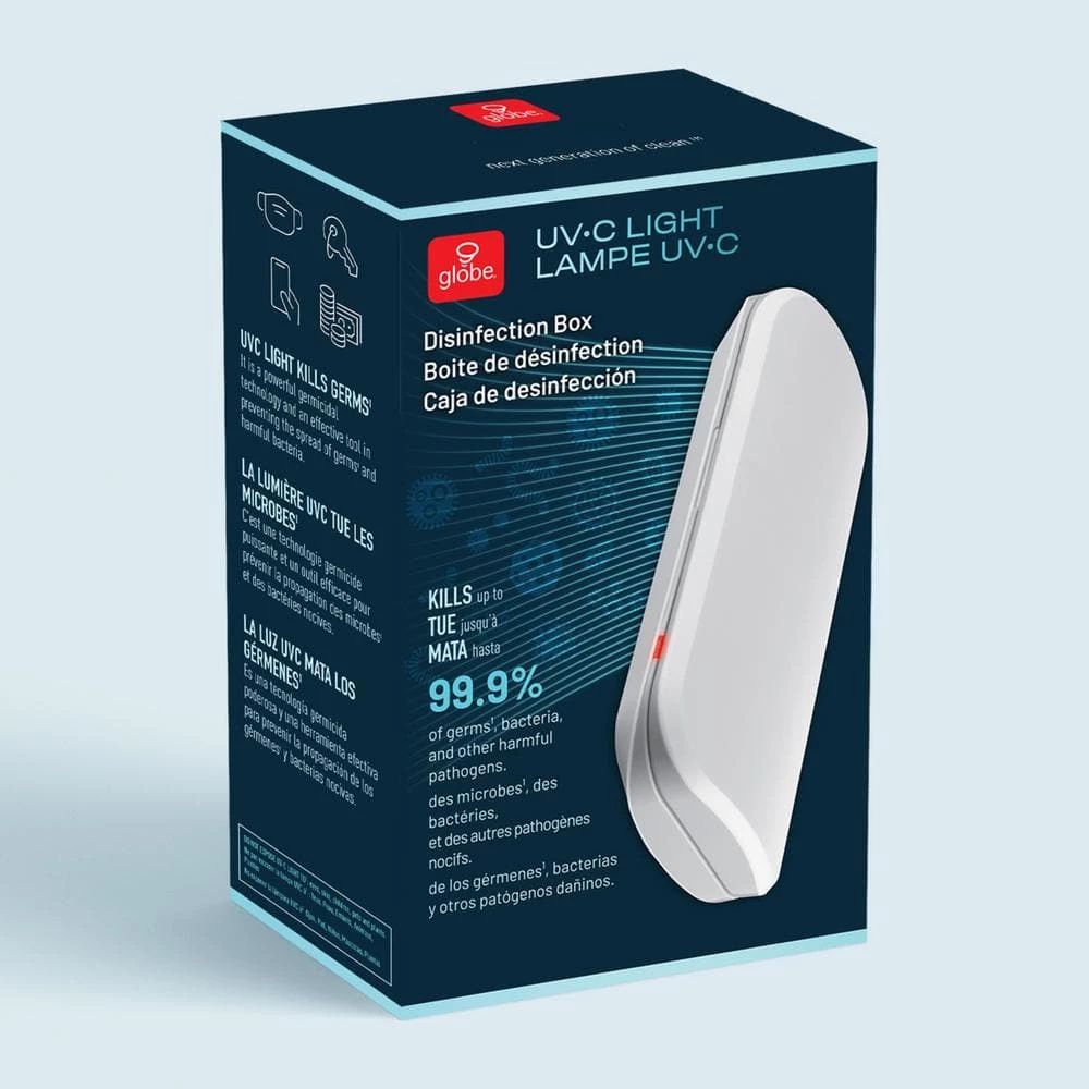 UV-C Light 0.78 in White Disinfecting Box, Indicator Light, Micro USB Cable Included by Globe Electric 9 UV-C Light 0.78 in White Disinfecting Box, Indicator Light, Micro USB Cable Included by Globe Electric - Image 9