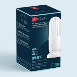 UV-C Light 5.9 in White Disinfecting 360-Degree Portable Rechargeable Lamp Micro USB Cable Included by Globe Electric 19 UV-C Light 5.9 in White Disinfecting 360-Degree Portable Rechargeable Lamp Micro USB Cable Included by Globe Electric -Deals Globe Electric Store white globe electric lamp bases 66468 fa 1000