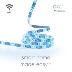 6.6 ft. LED Multi-Color Strip Light Color Changing RGB No Hub Required Voice Activated, Wi-Fi Smart by Globe Electric -Deals Globe Electric Store white globe electric led strip lights 50115 c3 1000