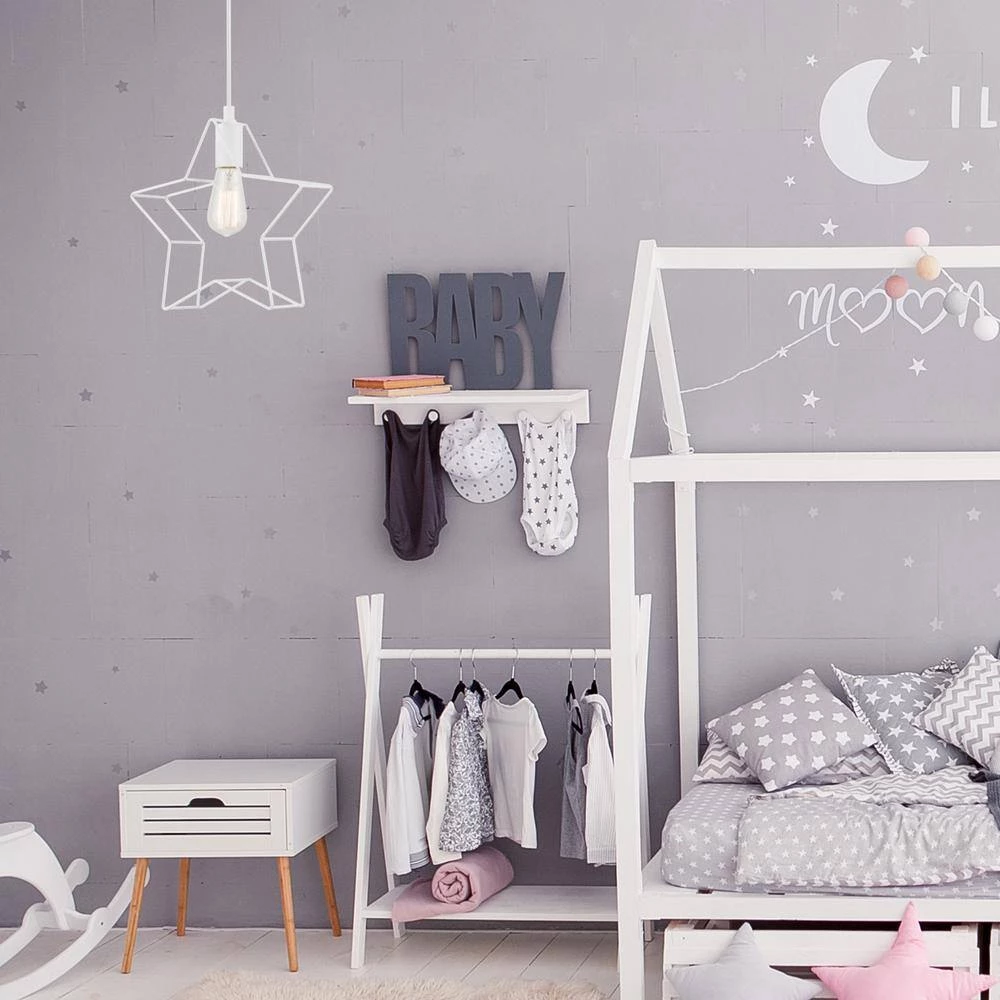 Leo 1-Light Star Pendant Light, White by Globe Electric 4 Leo 1-Light Star Pendant Light, White by Globe Electric - Image 4