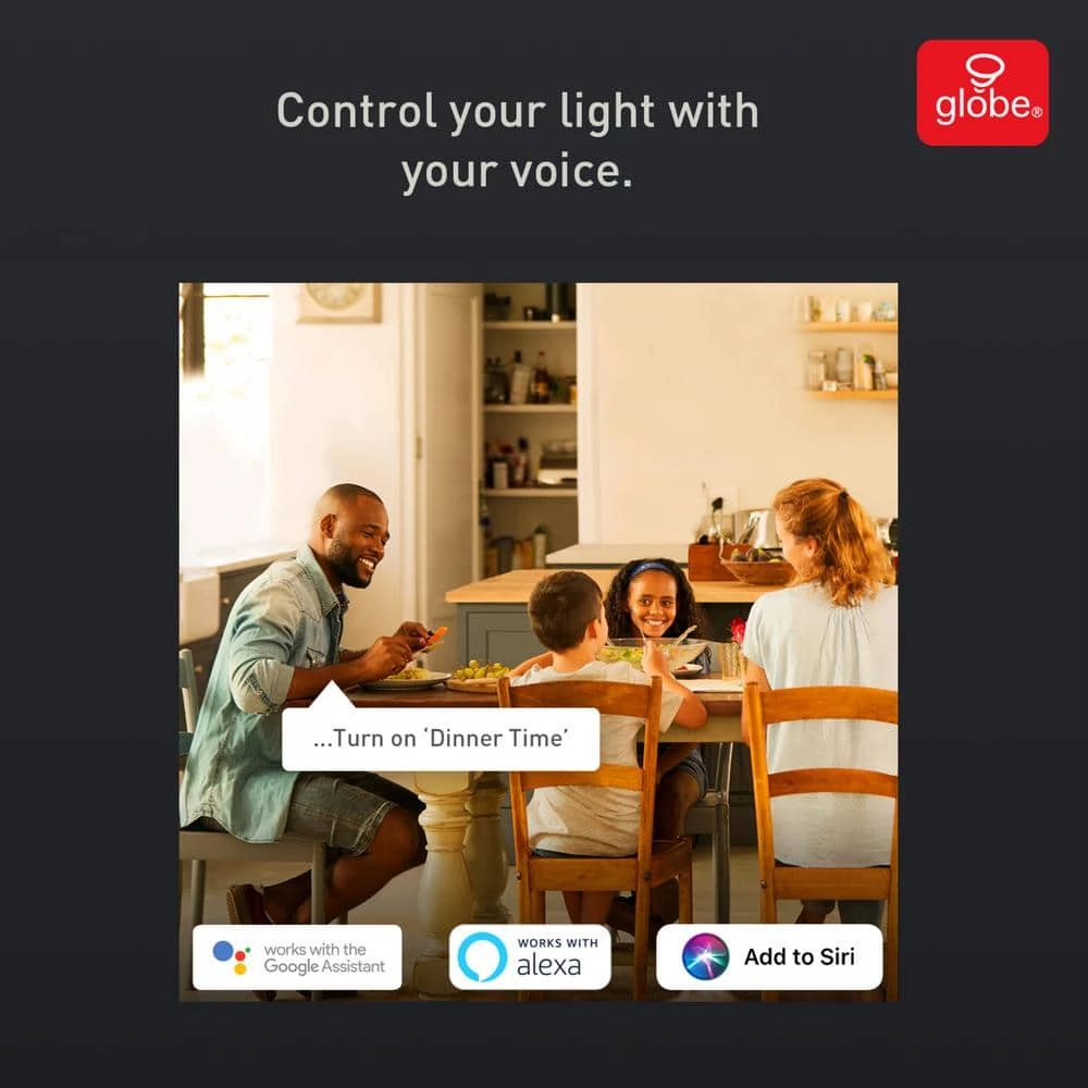 Wi-Fi Smart 4 ft. 42-Watt Linkable LED White Shop Light, No Hub Required, Voice Activated by Globe Electric 8 Wi-Fi Smart 4 ft. 42-Watt Linkable LED White Shop Light, No Hub Required, Voice Activated by Globe Electric - Image 8