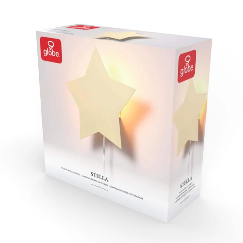 Stella 1-Light Yellow Star Shaped Plug-In Wall Sconce by Globe Electric 8 Stella 1-Light Yellow Star Shaped Plug-In Wall Sconce by Globe Electric - Image 8